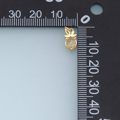 18K Gold Filled Apple Charm Pendant for Jewelry Making