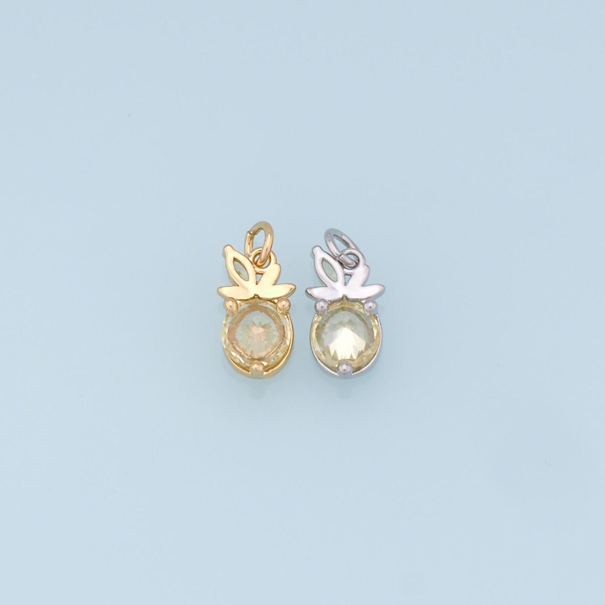 18K Gold Filled Apple Charm Pendant for Jewelry Making