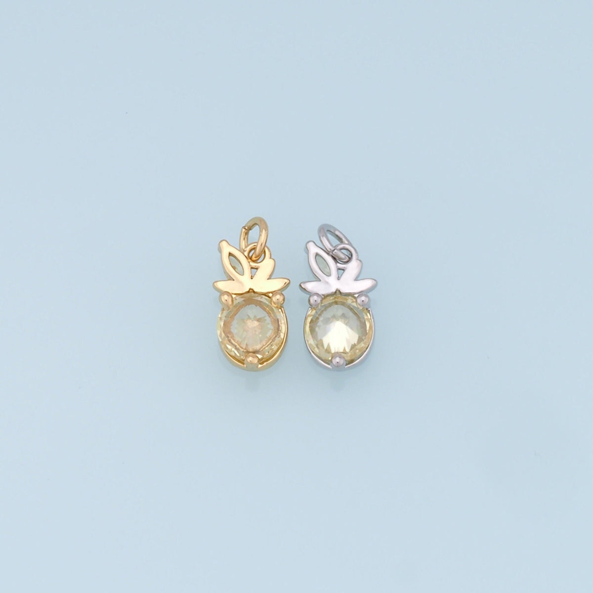 Gold Pineapple Charms,18K Gold Filled Pineapple Pendant,Fruit Charm Bracelet Necklace for DIY Jewelry Making Supply