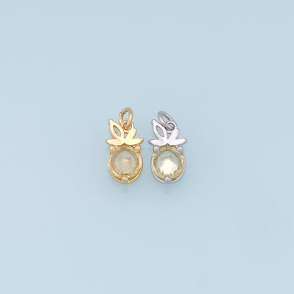 Gold Pineapple Charms,18K Gold Filled Pineapple Pendant,Fruit Charm Bracelet Necklace for DIY Jewelry Making Supply