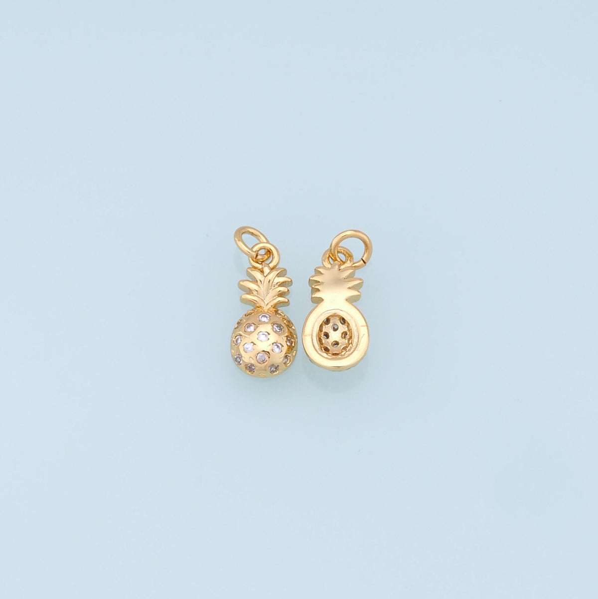 18K Gold Filled Apple Charm Pendant for Jewelry Making