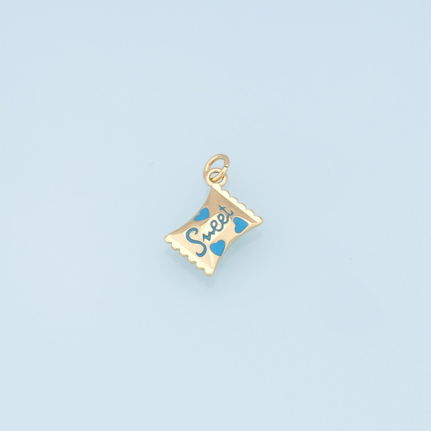Gold Candy Charms,18K Gold Filled Sweet Pendant,Candy Charms Bracelet Necklace for DIY Jewelry Making Supply