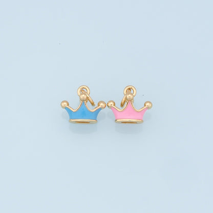 18K Gold Filled Hand Enamel Charm Pendant for Jewelry Making