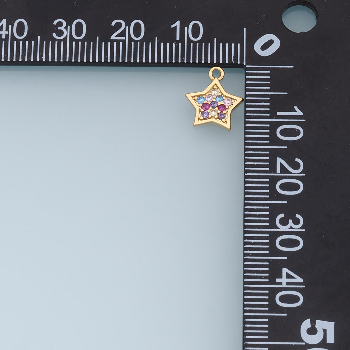 18K Gold Filled Star CZ Charm Pendant for Jewelry Making