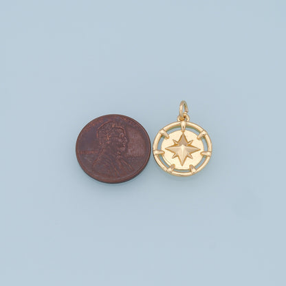 18K Gold Filled Star Charm Pendant for Jewelry Making