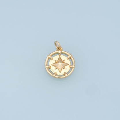 18K Gold Filled Star Charm Pendant for Jewelry Making