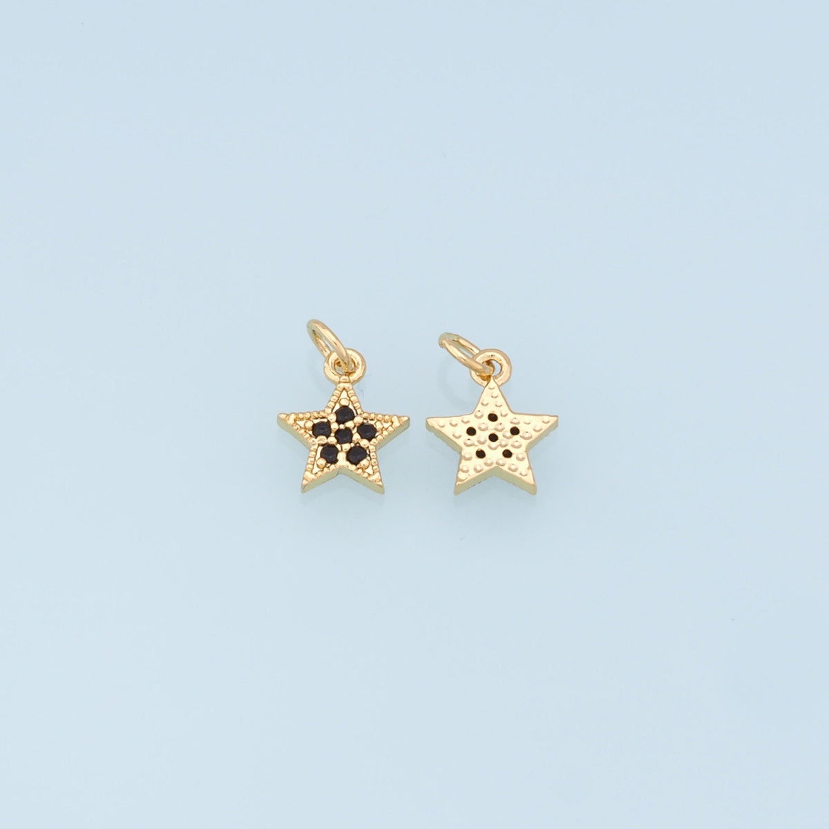 18K Gold Filled Star CZ Charm Pendant for Jewelry Making