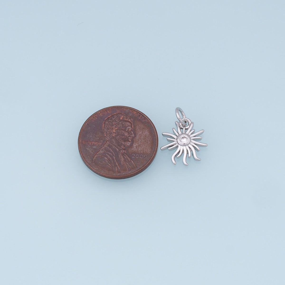 18K Gold Filled Sun Charm Pendant for Jewelry Making