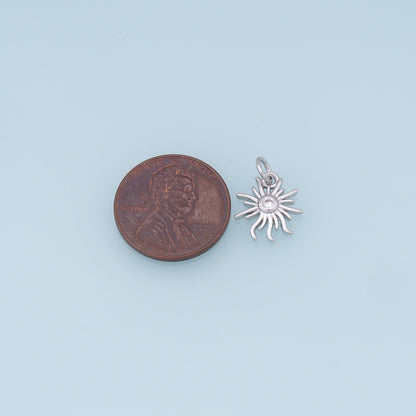 18K Gold Filled Sun Charm Pendant for Jewelry Making
