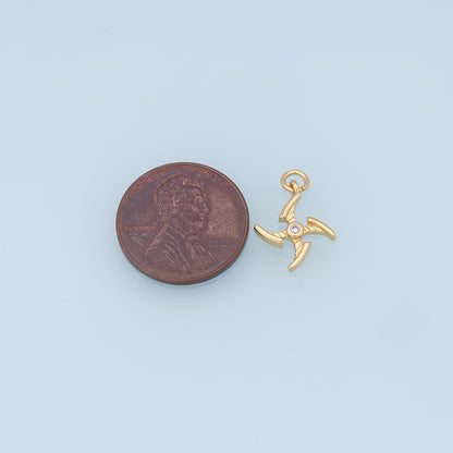 18K Gold Filled Star Charm Pendant for Jewelry Making