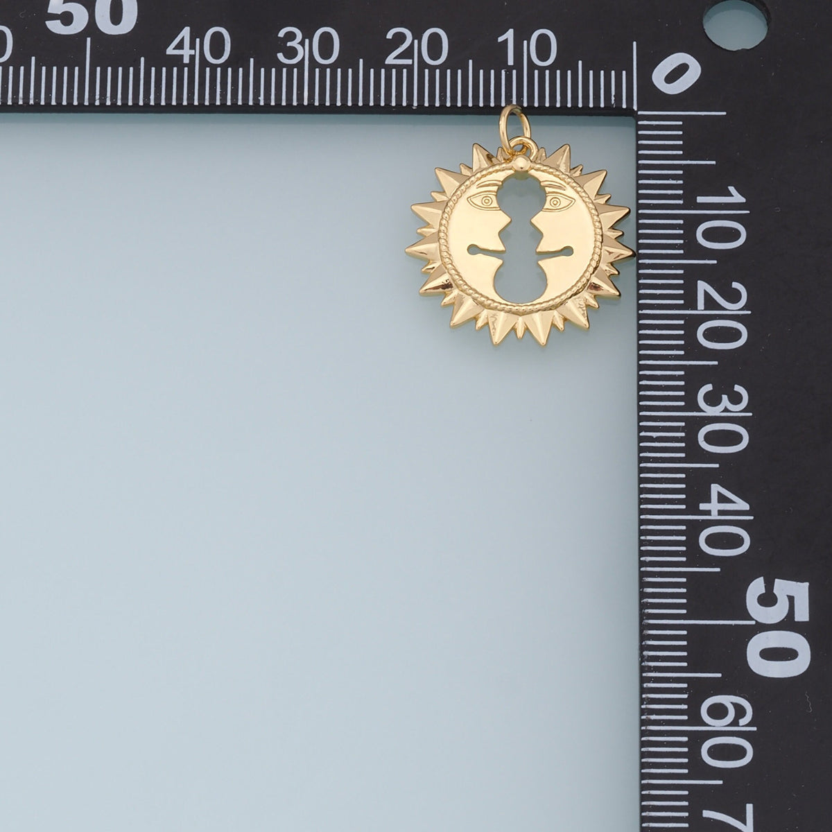 Gold Sun Charms,18K Gold Filled Sun Pendant,celestial  Charm Bracelet Necklace for DIY Jewelry Making Supply