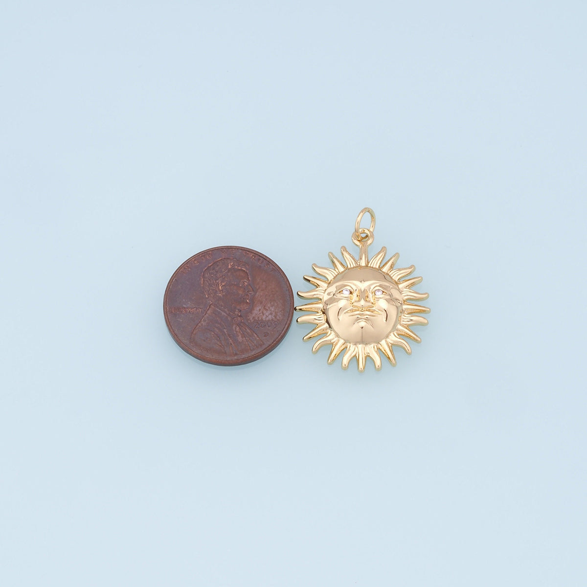 Gold Sun Charms,18K Gold Filled Sun Pendant,celestial  Charm Bracelet Necklace for DIY Jewelry Making Supply