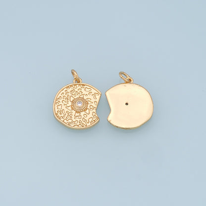 Gold Sun Charms,18K Gold Filled Sun Pendant,celestial  Charm Bracelet Necklace for DIY Jewelry Making Supply