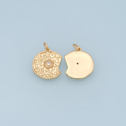 18K Gold Filled Sun Charm Pendant for Jewelry Making