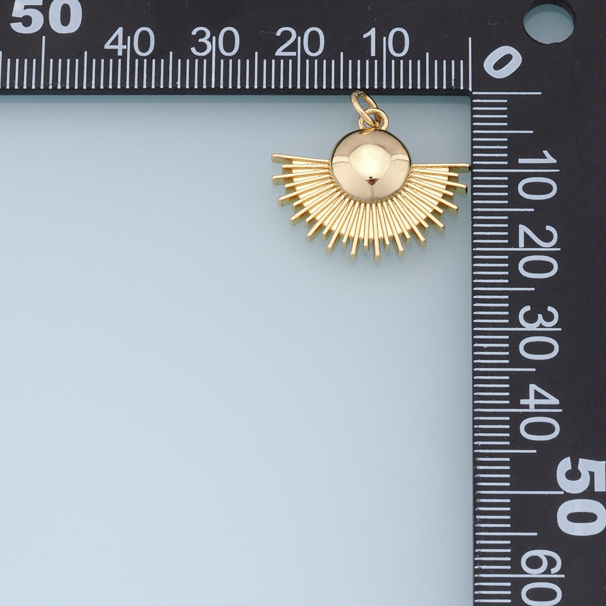 18K Gold Filled Sun Charm Pendant for Jewelry Making