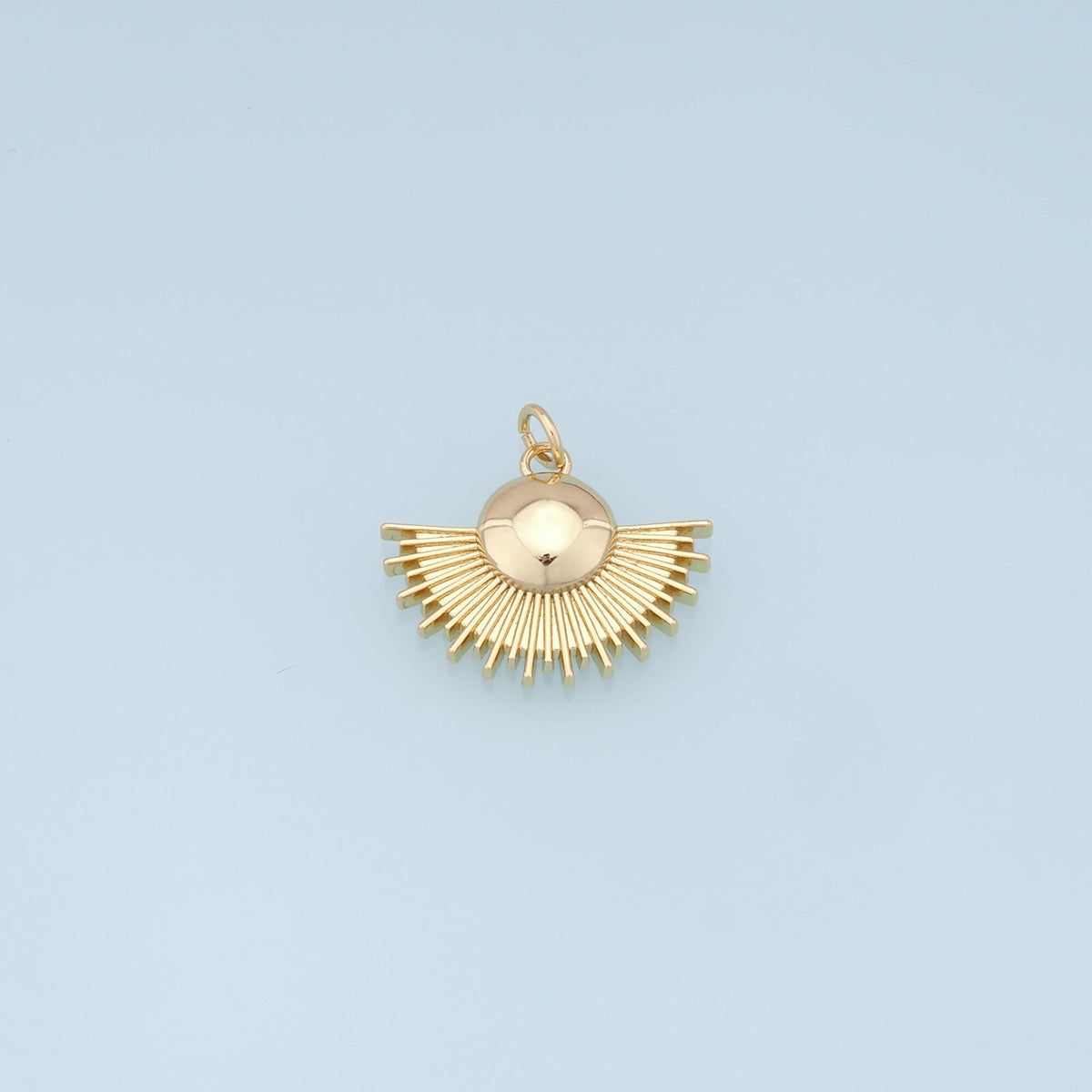 18K Gold Filled Sun Charm Pendant for Jewelry Making