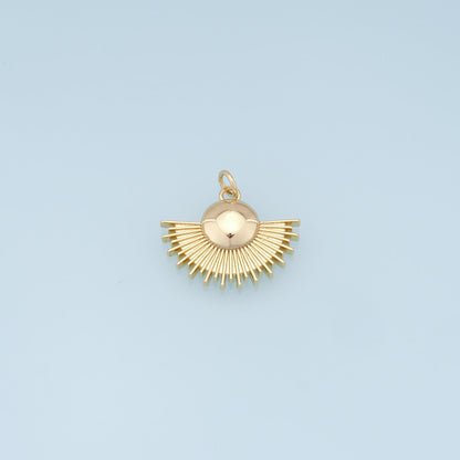 18K Gold Filled Sun Charm Pendant for Jewelry Making