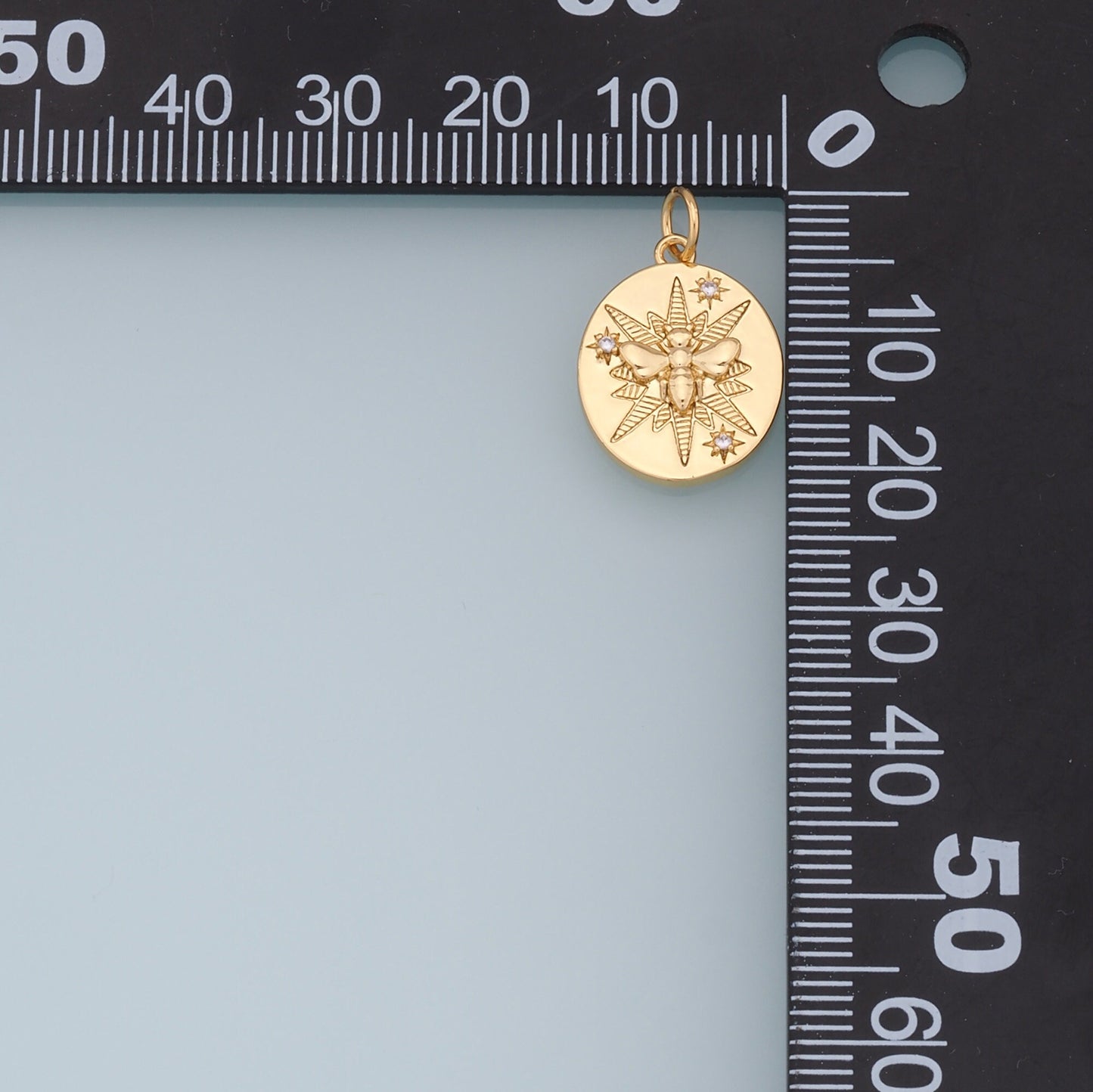 Gold Bee Star Charms,18K Gold Filled Starburst Pendant,North Star Charm Bracelet Necklace for DIY Jewelry Making Supply