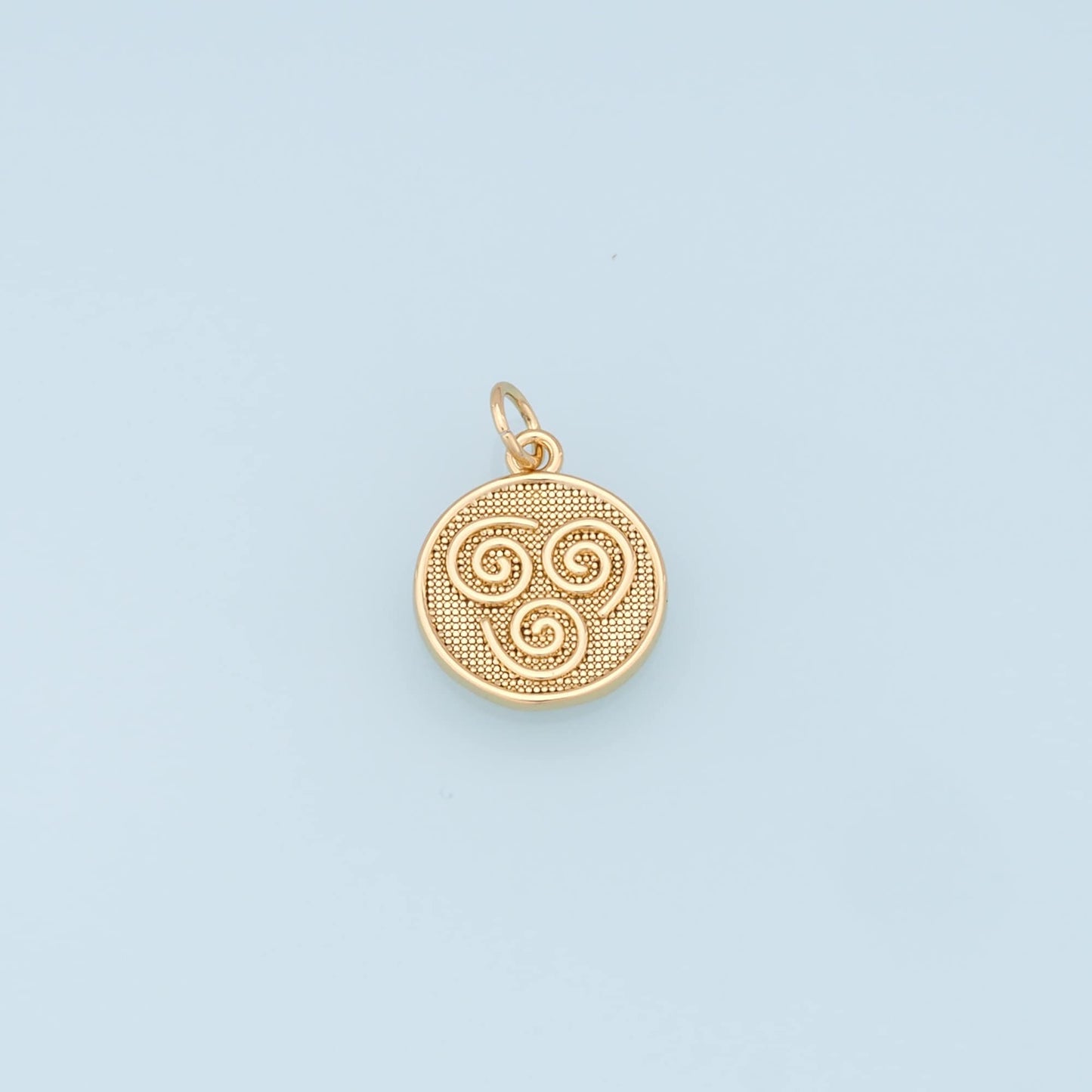 Gold element Charms,18K Gold Filled Fire Wind Earth Water Pendant,Element Charm Bracelet Necklace for DIY Jewelry Making Supply