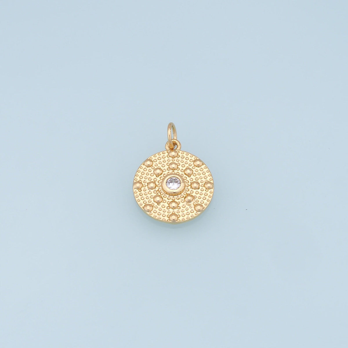 18K Gold Filled Evil Eye Charm Pendant for Jewelry Making