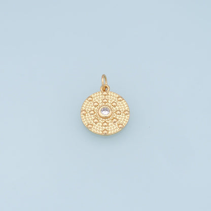 18K Gold Filled Evil Eye Charm Pendant for Jewelry Making