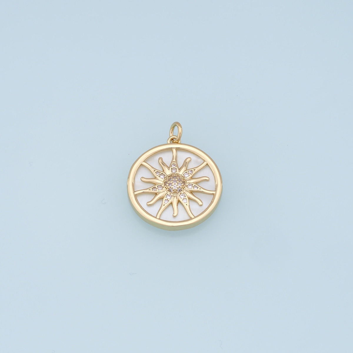 Gold Sun Charms,18K Gold Filled Sun Pendant,celestial  Charm Bracelet Necklace for DIY Jewelry Making Supply