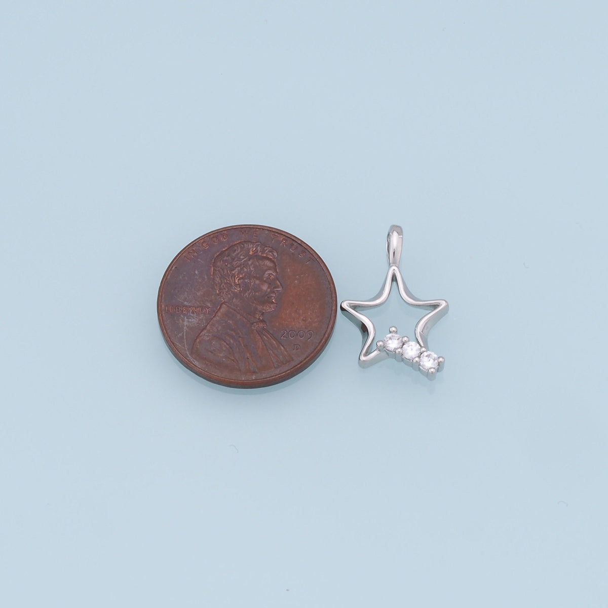 18K Gold Filled Star Pendant,CZ Micro Pave Star Charm Bracelet Necklace for DIY Jewelry Making Supply