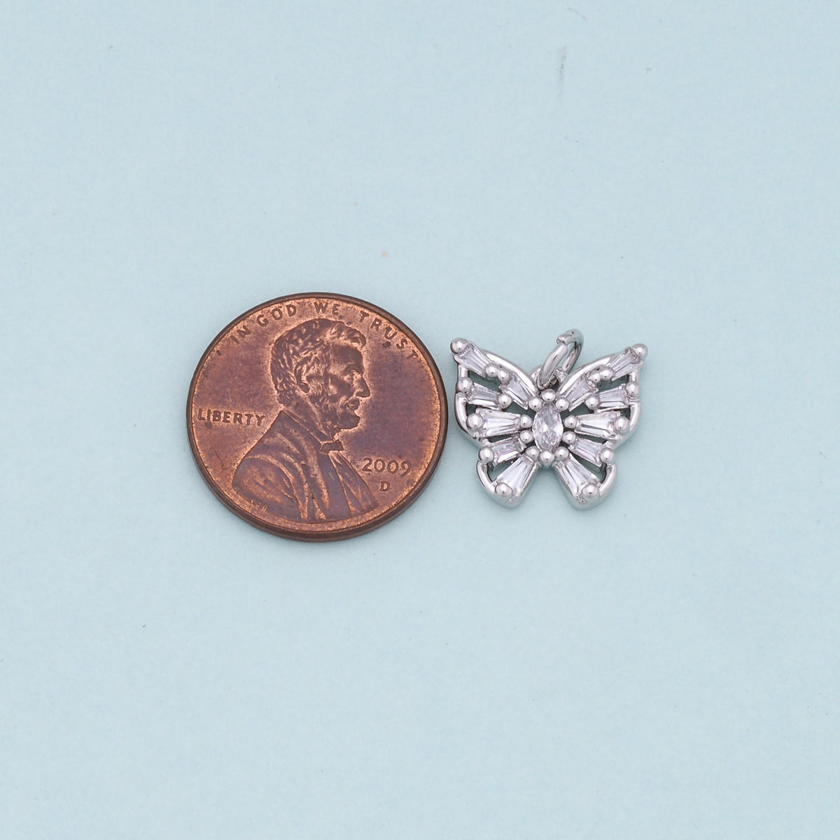 18K Gold Filled Butterfly Enamel Charm Pendant for Jewelry Making