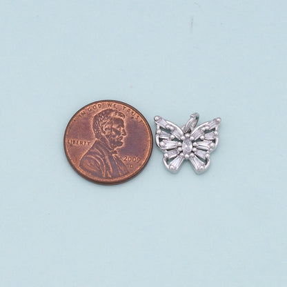 18K Gold Filled Butterfly Enamel Charm Pendant for Jewelry Making