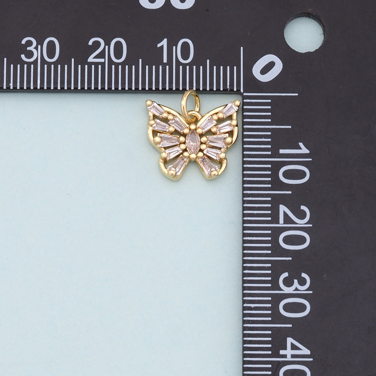 18K Gold Filled Butterfly Enamel Charm Pendant for Jewelry Making