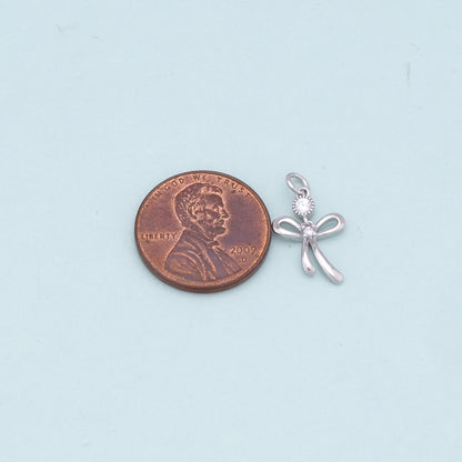 18K Gold Filled Bow Charm Pendant for Jewelry Making