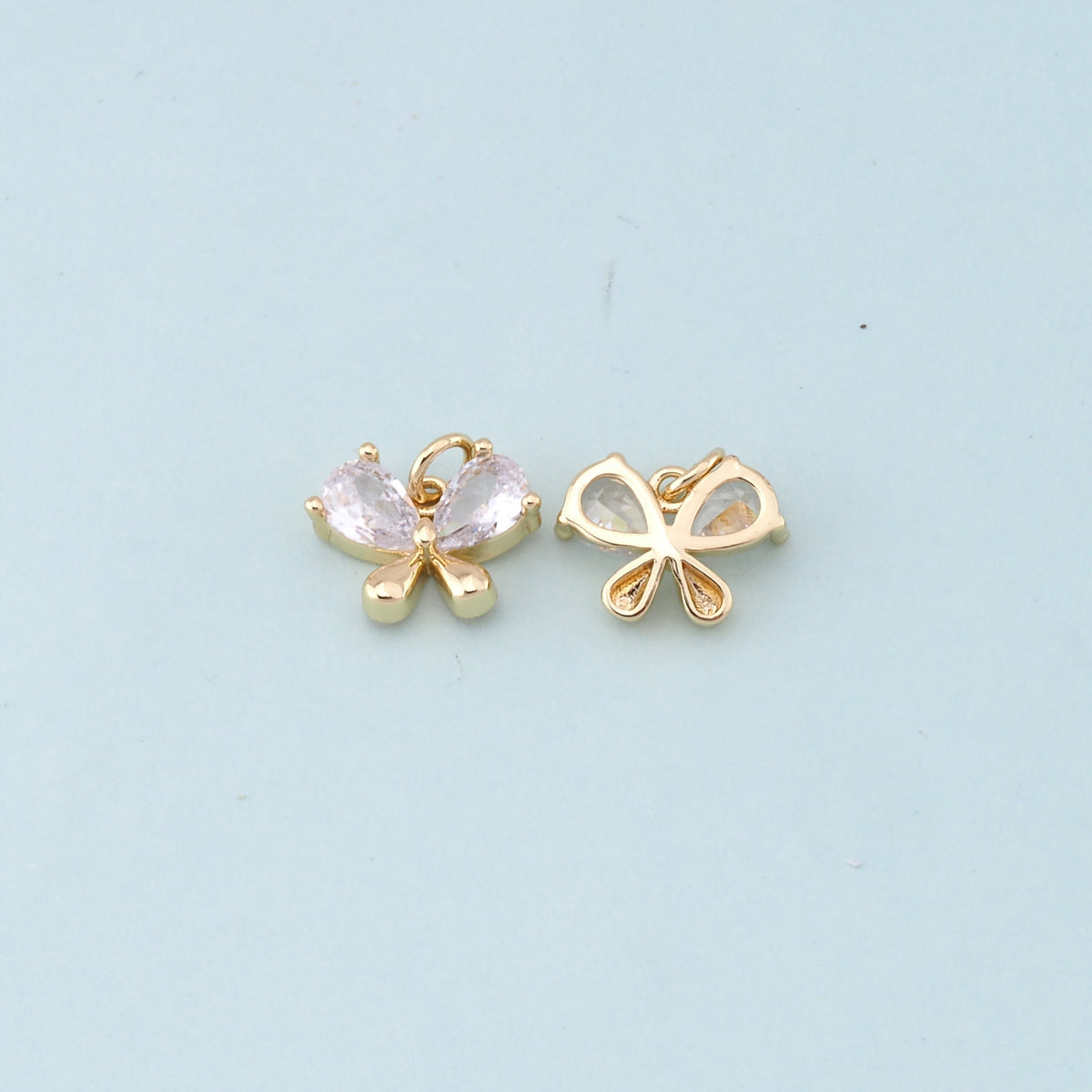 Gold Butterfly Charms,18K Gold Filled Butterfly Pendant,Butterfly Charm Bracelet Necklace for DIY Jewelry Making Supply