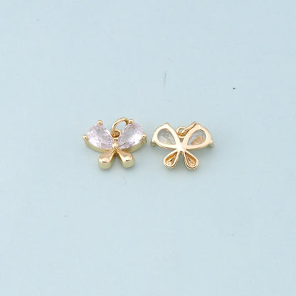 Gold Butterfly Charms,18K Gold Filled Butterfly Pendant,Butterfly Charm Bracelet Necklace for DIY Jewelry Making Supply