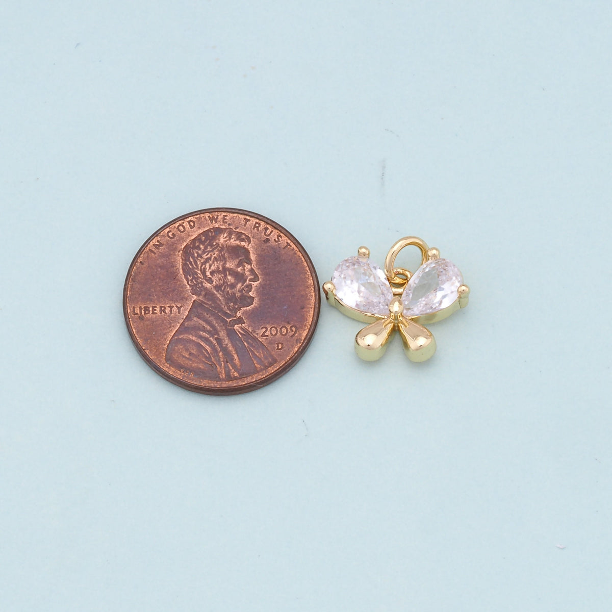 Gold Butterfly Charms,18K Gold Filled Butterfly Pendant,Butterfly Charm Bracelet Necklace for DIY Jewelry Making Supply