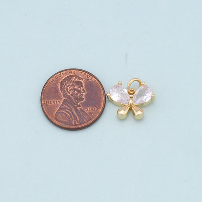 Gold Butterfly Charms,18K Gold Filled Butterfly Pendant,Butterfly Charm Bracelet Necklace for DIY Jewelry Making Supply