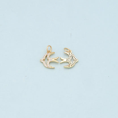 18K Gold Filled Hand Charm Pendant for Jewelry Making