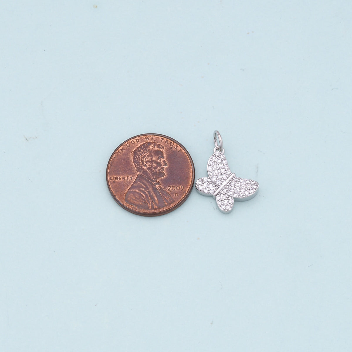 Gold Butterfly Charms,18K Gold Filled Butterfly Pendant,CZ Butterfly Charm Bracelet Necklace for DIY Jewelry Making Supply