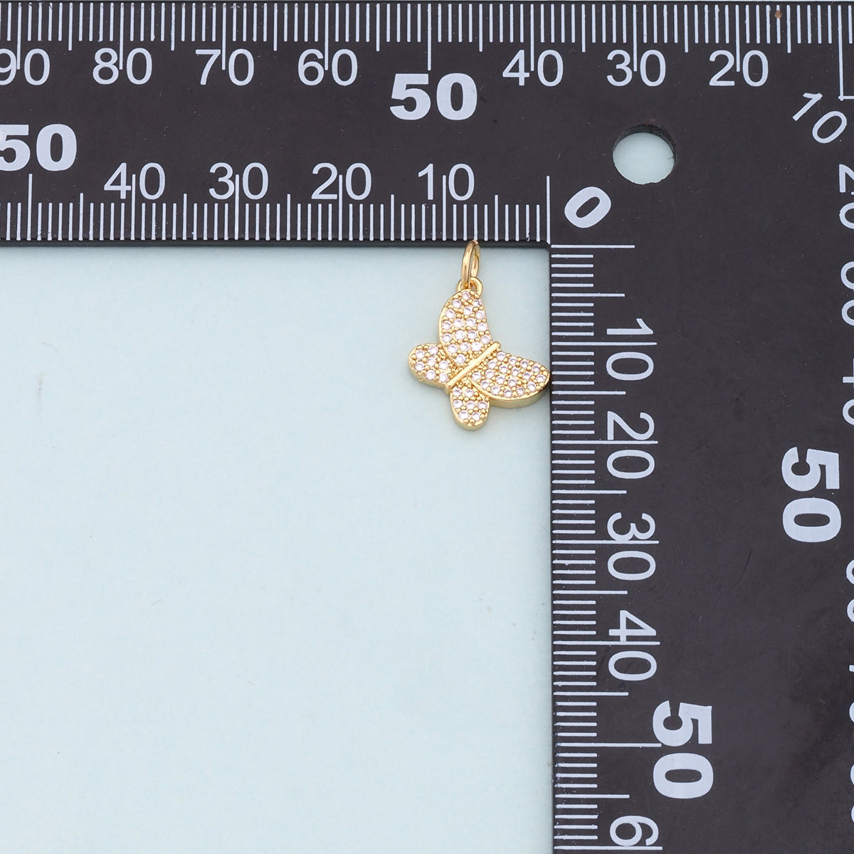 Gold Butterfly Charms,18K Gold Filled Butterfly Pendant,CZ Butterfly Charm Bracelet Necklace for DIY Jewelry Making Supply