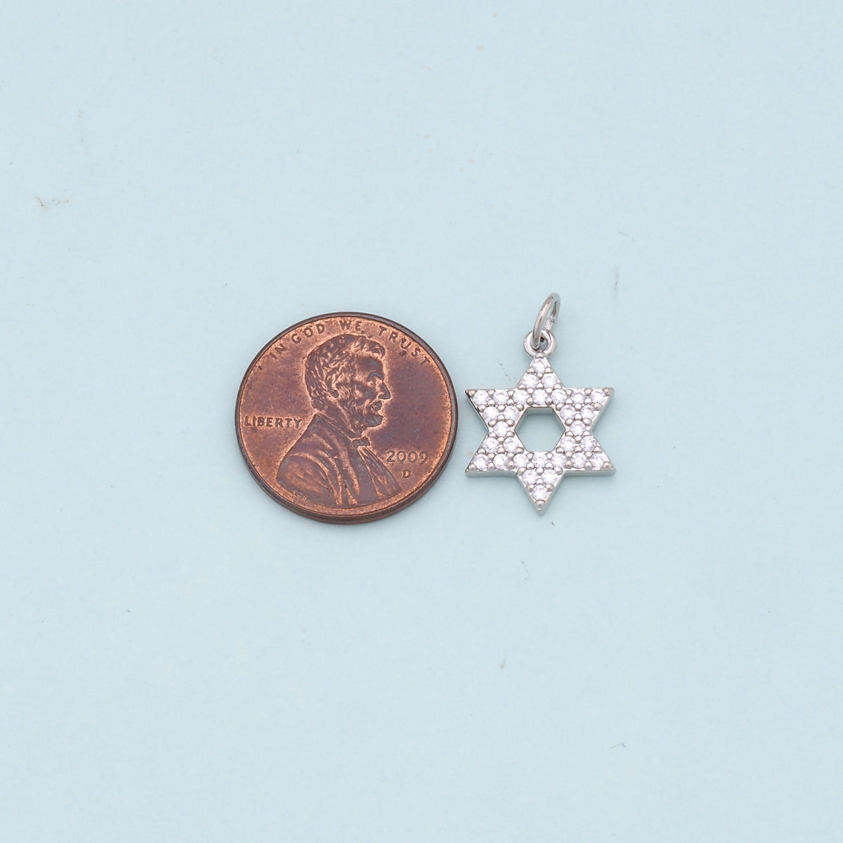 18K Gold Filled Star CZ Charm Pendant for Jewelry Making