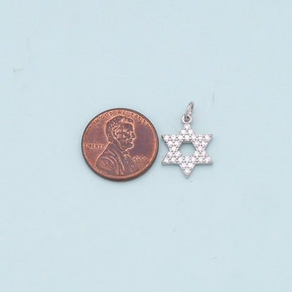 18K Gold Filled Star CZ Charm Pendant for Jewelry Making