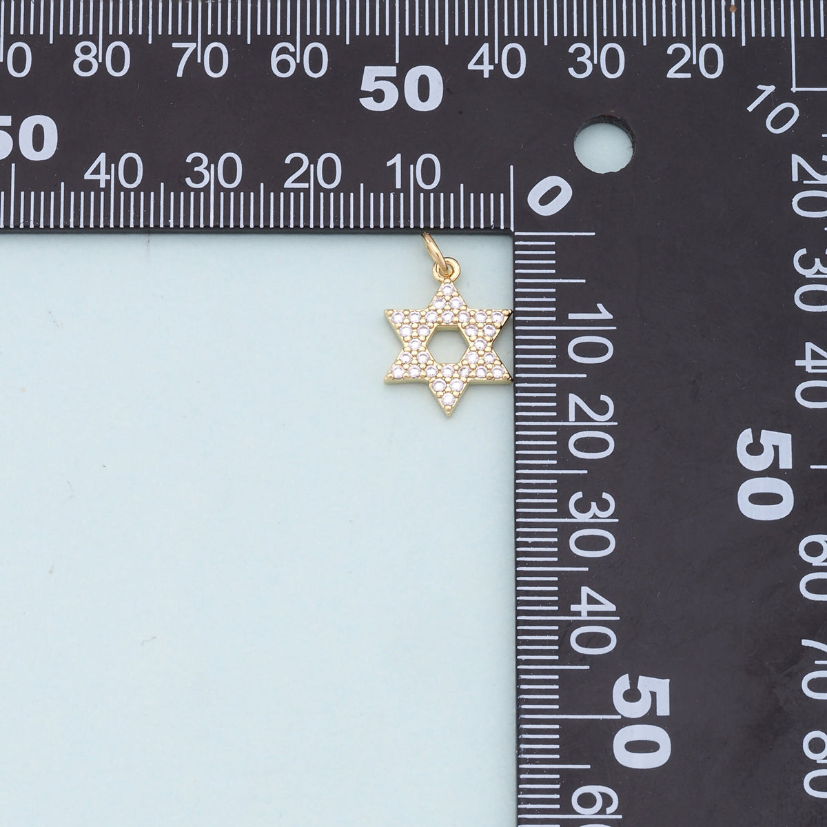 18K Gold Filled Star CZ Charm Pendant for Jewelry Making