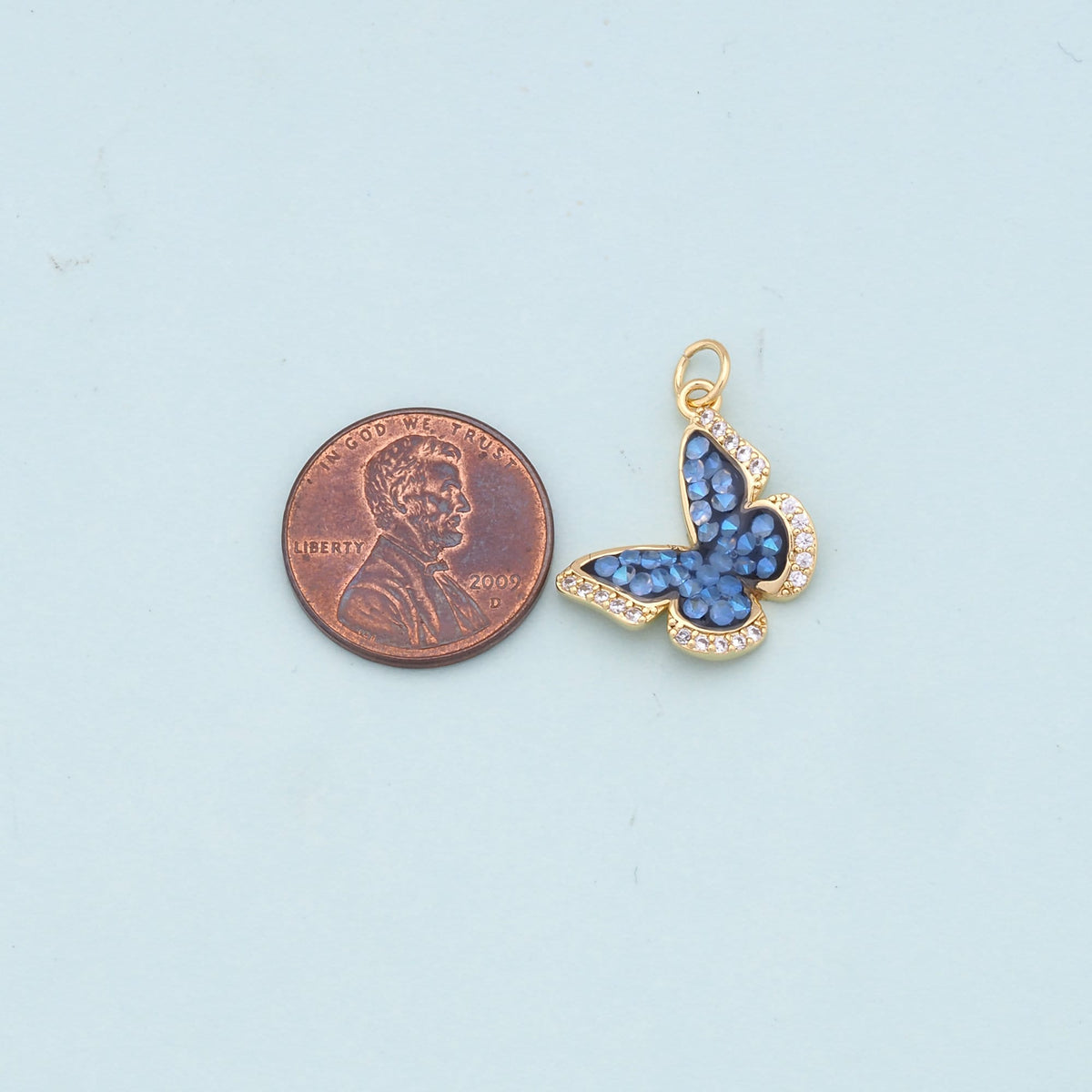 Gold Butterfly Charms,18K Gold Filled Butterfly Pendant,Butterfly Charm Bracelet Necklace for DIY Jewelry Making Supply