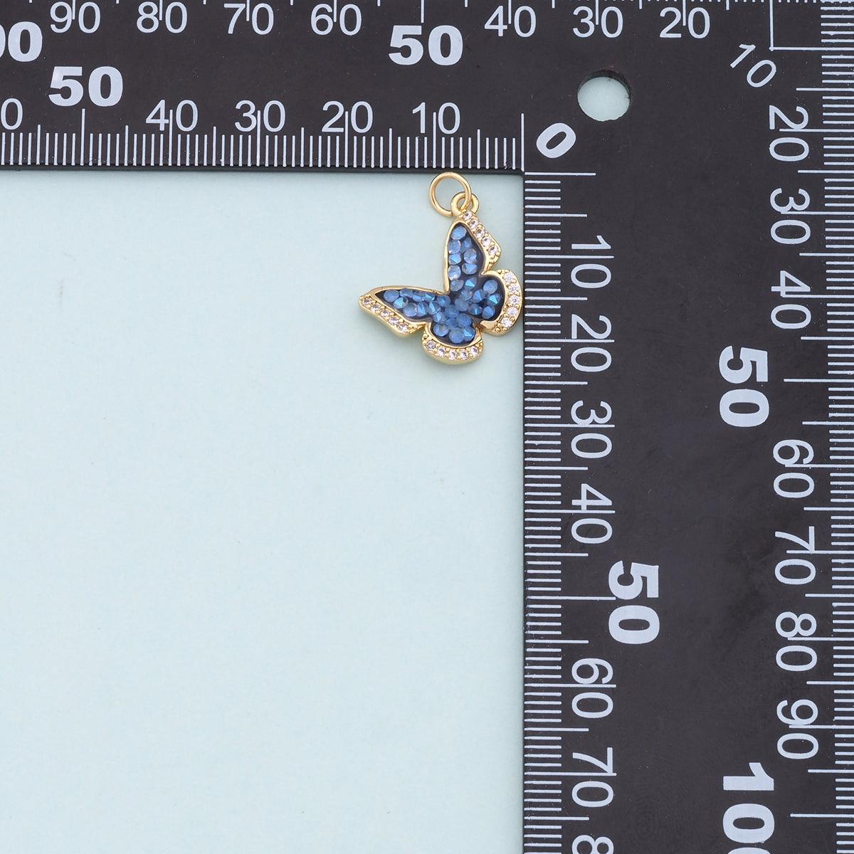 Gold Butterfly Charms,18K Gold Filled Butterfly Pendant,Butterfly Charm Bracelet Necklace for DIY Jewelry Making Supply