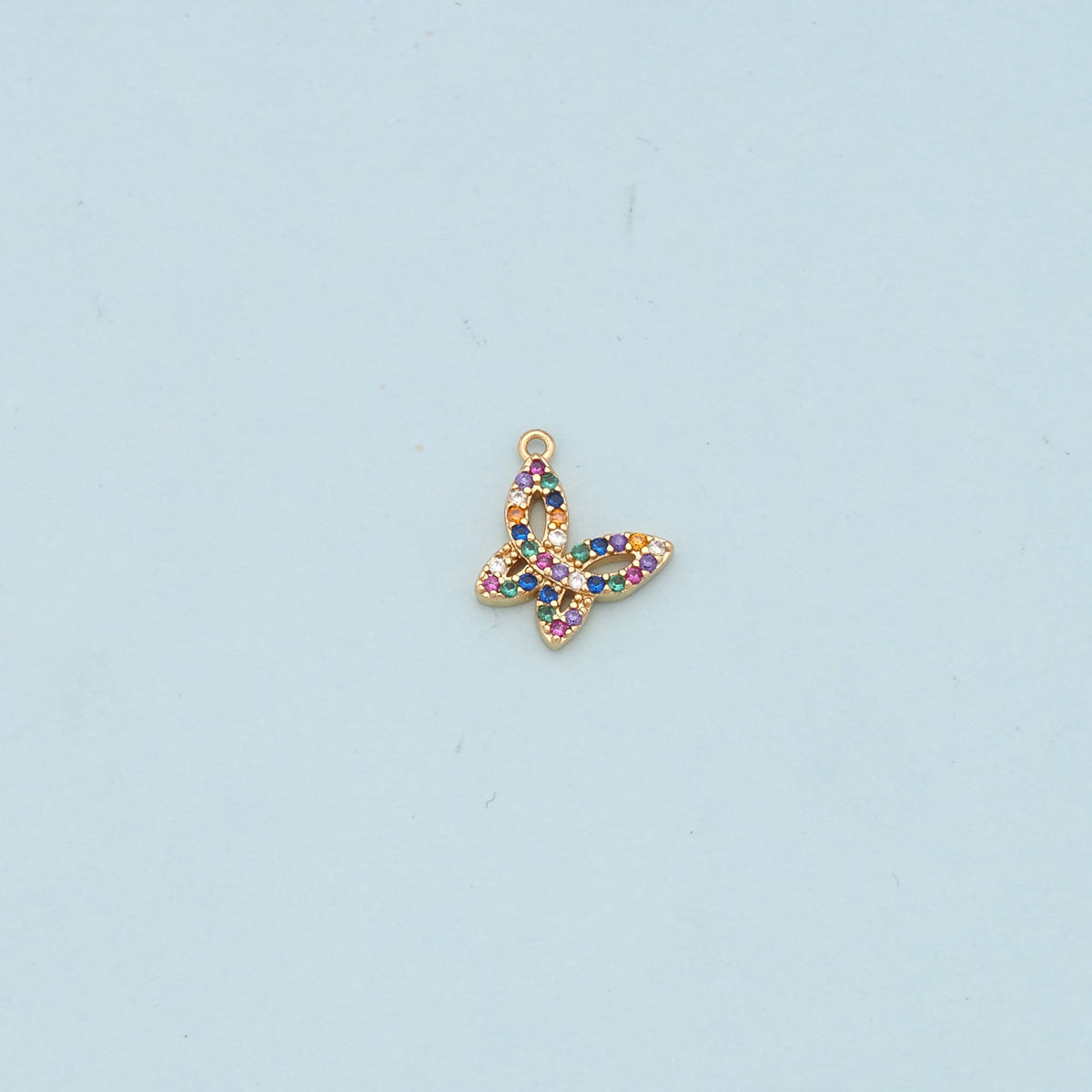 Colorful Gold Butterfly Charms,18K Gold Filled Butterfly Pendant,Butterfly Charm Bracelet Necklace for DIY Jewelry Making Sup