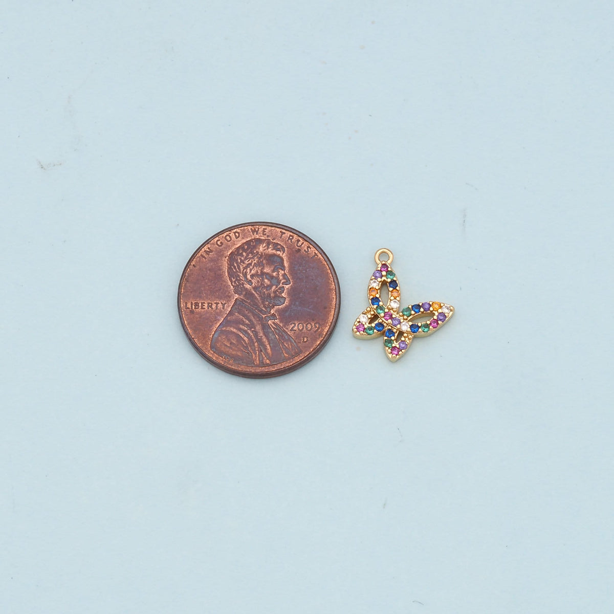 Colorful Gold Butterfly Charms,18K Gold Filled Butterfly Pendant,Butterfly Charm Bracelet Necklace for DIY Jewelry Making Sup