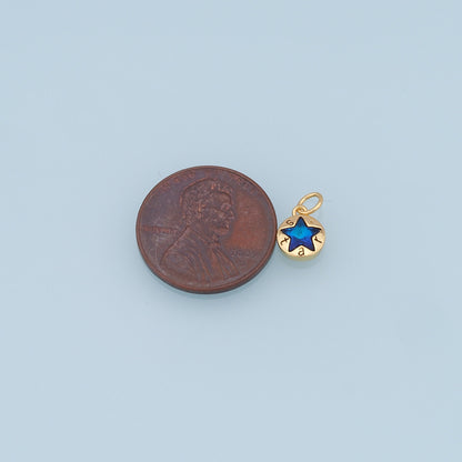 Gold Star Charms,18K Gold Filled Star Pendant,Star Charm Bracelet Necklace for DIY Jewelry Making Supply