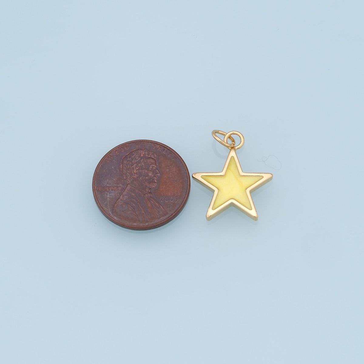 18K Gold Filled North Star Charm Pendant for Jewelry Making