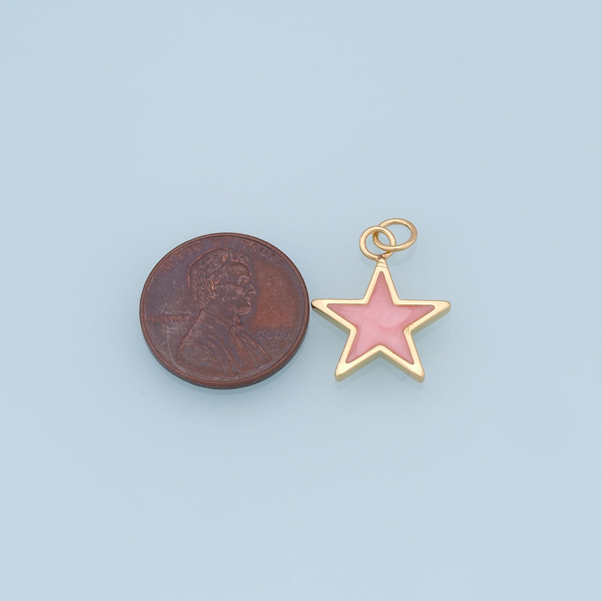 18K Gold Filled North Star Charm Pendant for Jewelry Making