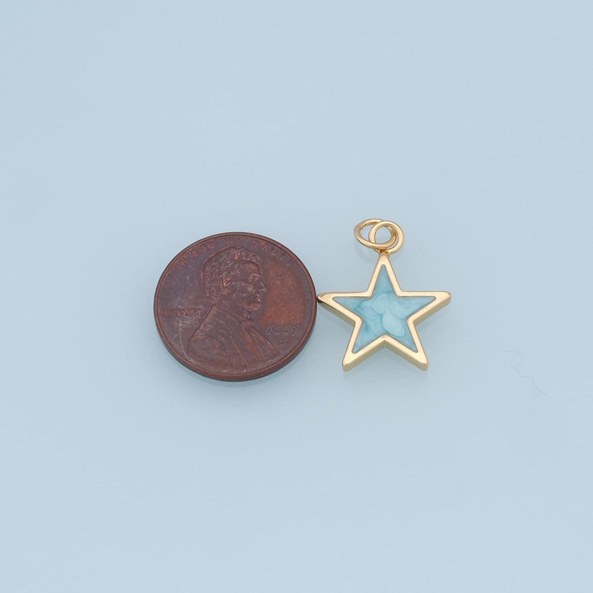 18K Gold Filled North Star Charm Pendant for Jewelry Making
