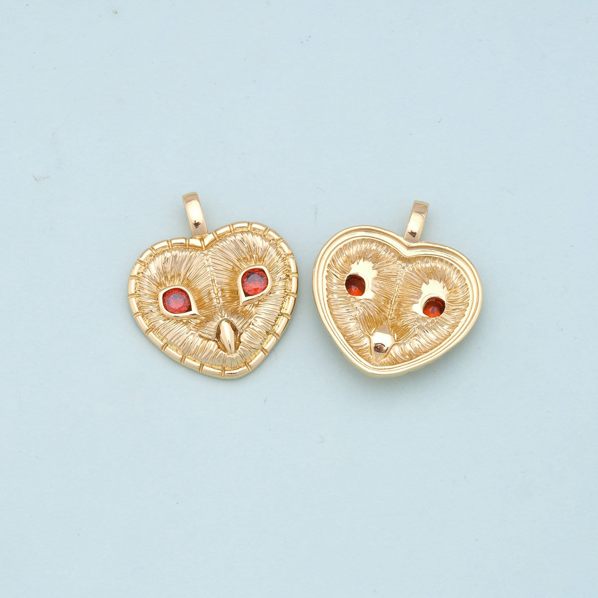 Gold Heart Charms,18K Gold Filled Heart Pendant,Heart Charm Bracelet Necklace for DIY Jewelry Making Supply